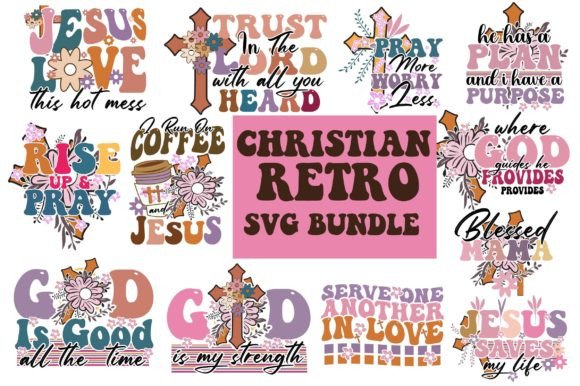 Christian Retro SVG Graphics for T-Shirt Designs