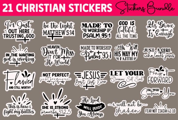 Christian Stickers Graphics for T-Shirt Designs