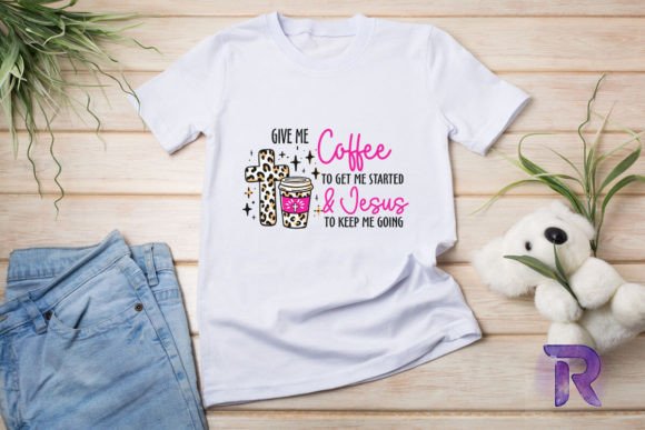 Coffee Jesus Leopard PNG: Graphics for T-Shirt Designs
