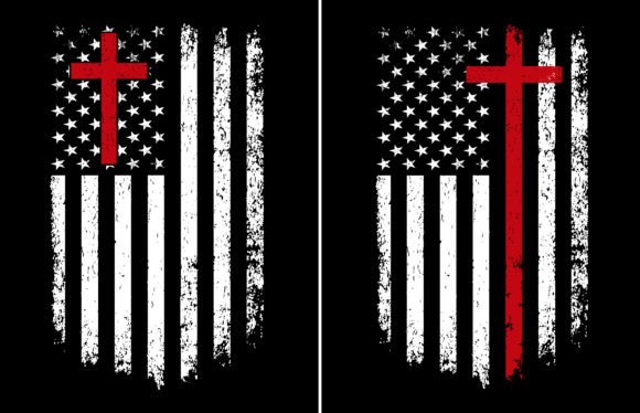 Faith Cross Flag Graphics for T-Shirt Designs