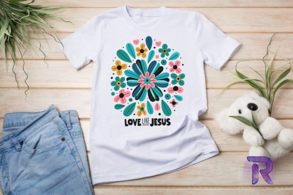 Love Like Jesus Retro PNG for Graphics & T-Shirt Designs