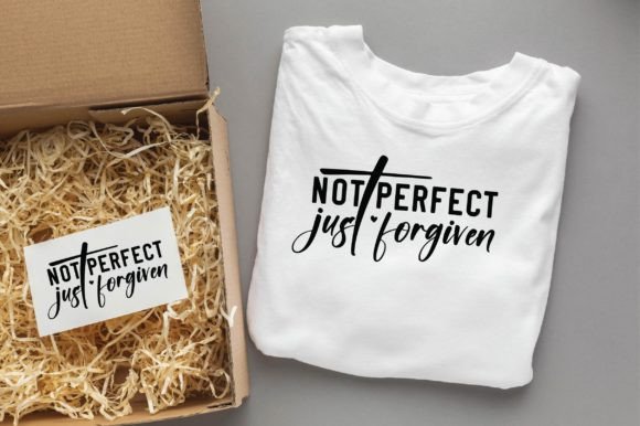 Not Perfect Just Forgiven: Christian Graphics for T-Shirt Designs