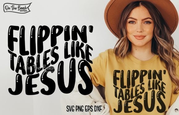 Review: Flippin Tables Like Jesus SVG Retro Wave