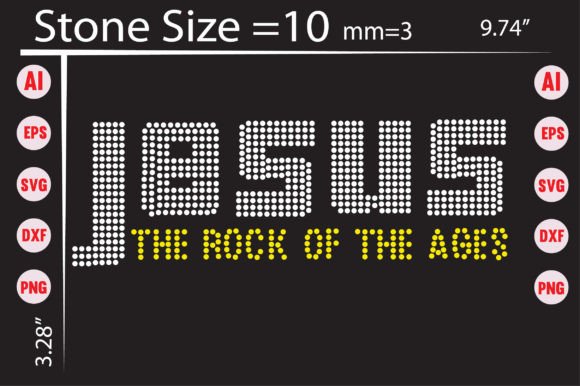 Reviewing Jesus the Rock of the Ages Rhinestone Design