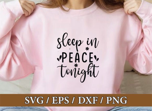 Sleep in Peace Tonight Christian Svg Graphics